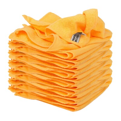 25er Pack orange Mikrofasertücher 40x40cm - fusselfrei Auto Haus & Küche Reinigung