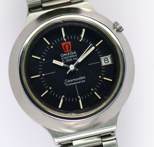 Omega Seamaster Chronometer Electronic f300Hz Tuning Fork 41mm Mens Vintage - Picture 1 of 13