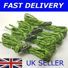X4 Green And Black Army Military Guy Line Ropes 2.4 M 4mm Tent Camping Rope Camo