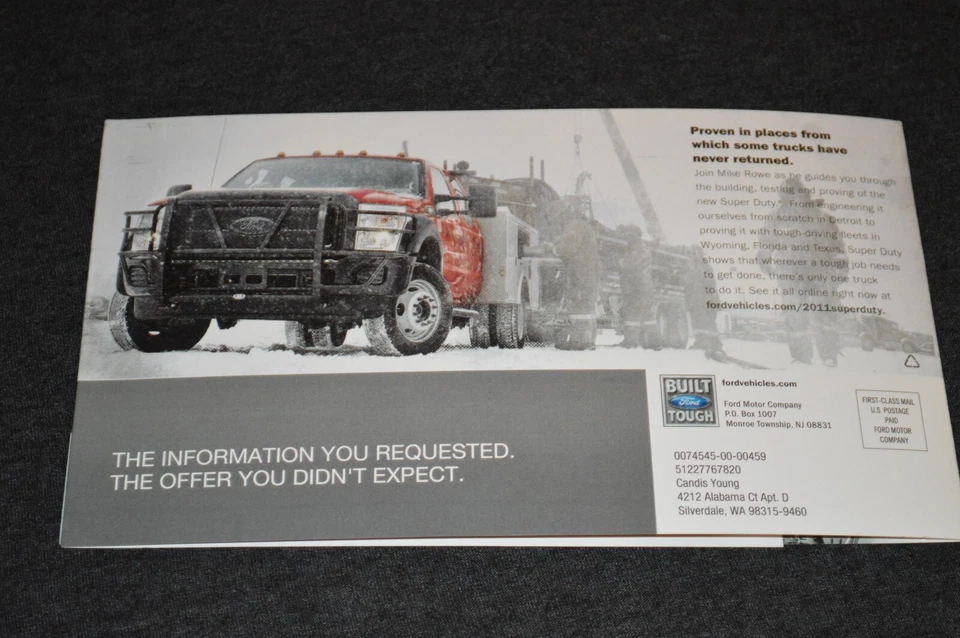 Cartel plegable Ford 2011 Super Duty original anuncio-11 F250 F350 Foto 4 de 4