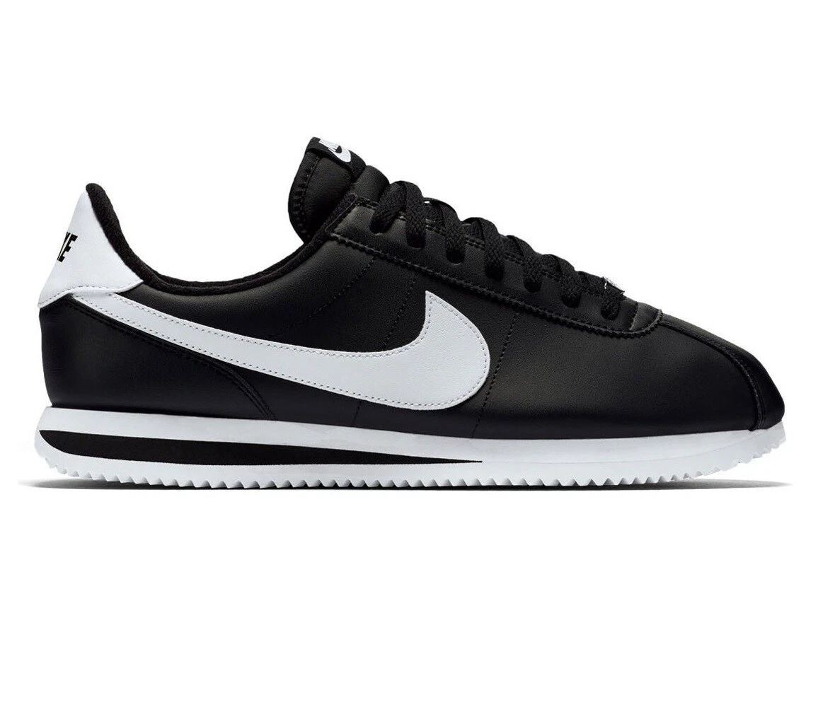 Black canvas nike cortez cheap