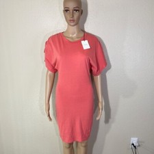 Isabel Marant Papaya Pink Zarko Mini T Shirt Dress NWT 680 Small S