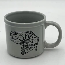 *RARE* Field & Stream Grey Hunting Coffee Mug Soup Sporting Fish #FASA12091 NWT
