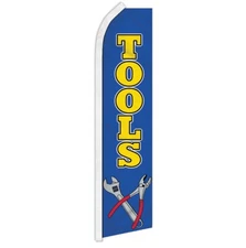 Tools Swooper Feather Flutter Advertising Flag Hardware Store Blue