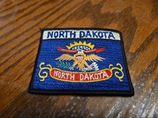 Vintage North Dakota State Flag Sew On Embroidered Patch for Military or Police