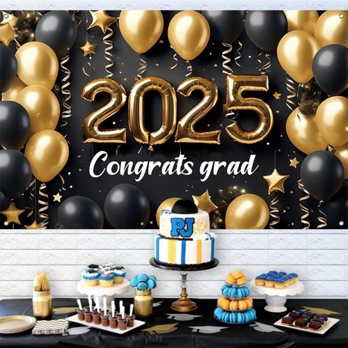 180x115cm Graduates Theme Background Happy Graduation Banner Adults Kids - Picture 5 of 7