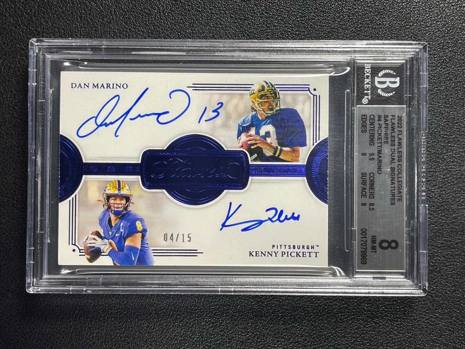Kenny Pickett Panini Flawless Collegiate Flawless Rookie Gem Signatures #GSKPI Sapphire