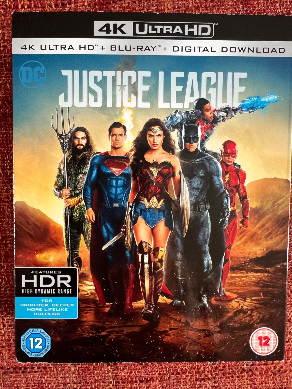 JUSTICE LEAGUE [4K UHD+BLU-RAY] NEW & SEALED + SLIPCOVER