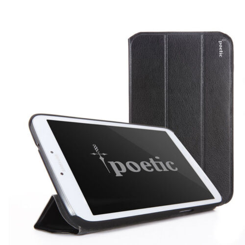 Grappig Stoffelijk overschot Interactie Samsung Galaxy Tab 3 8.0 Inch Cover Case Stand Folio- Poetic Slimline -  Black | eBay