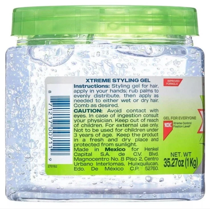 Gel de peinado Xtreme Pro-Expert con aloe vera, unisex, tarro Jumbo transparente de 35,27 oz Foto 4 de 4