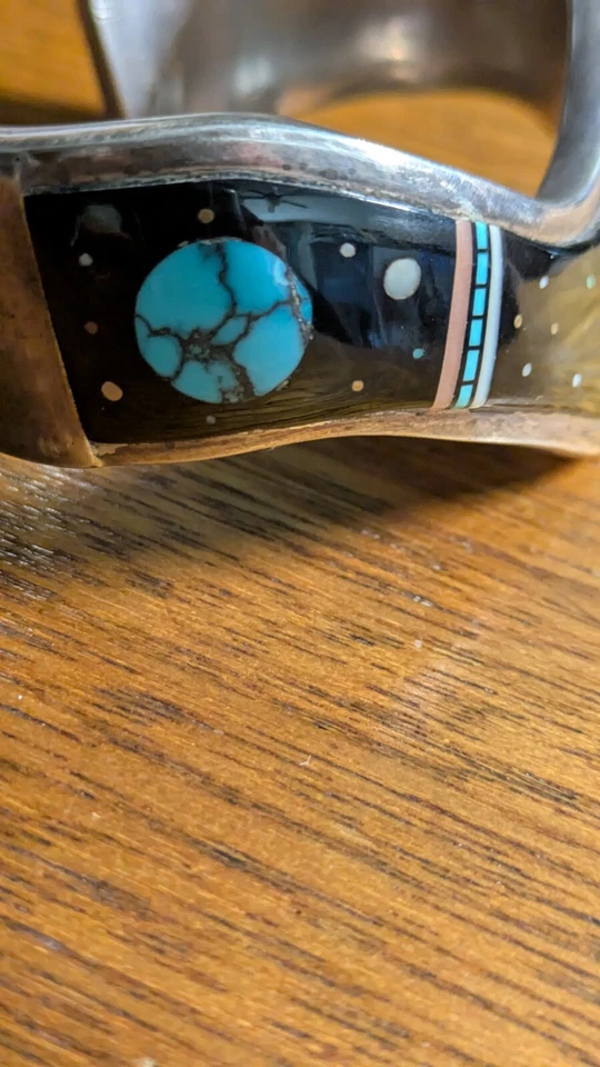 PULSERA ERVIN TSOSIE Turquesa Puño Plata de Ley Foto 4 de 4