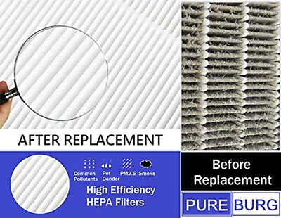 PUREBUR Ersatz-HEPA-Filter Für HIMOX M11 Luftreiniger – 2er Pack, H13, 3-stufige Filtration