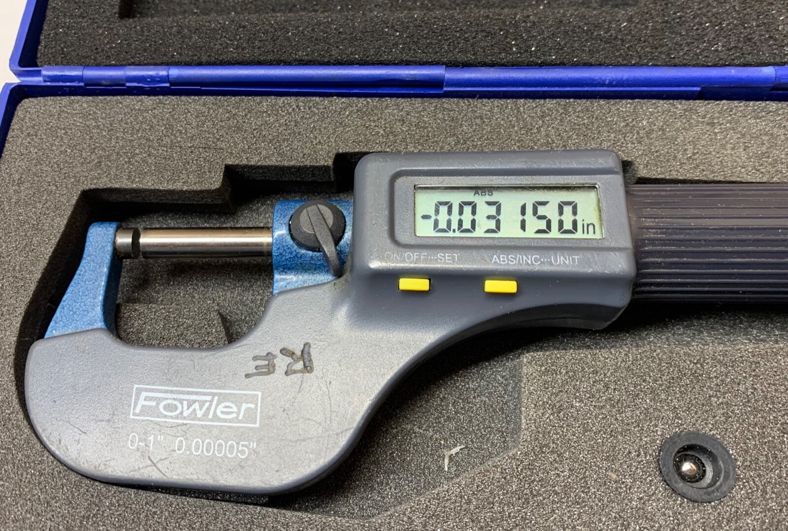 FOWLER 01" Digital Outside Micrometer 0.00005" Calibrations New