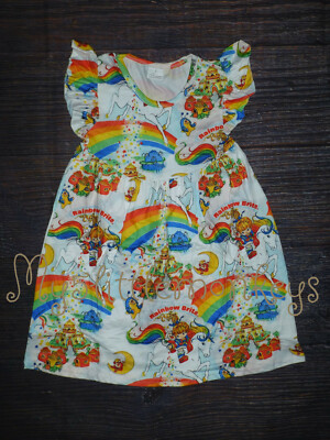 Boutique Rainbow Brite Care Bears Girls Sleeveless Dress