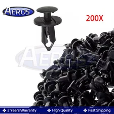 200x ATV 8MM Hole Plastic Rivets Retainer Fender Bumper Push Pin Fastener Clips