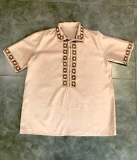 Vintage Ukrainian Men  s Embroidered Shirt   1980s   Traditional Vyshyvanka