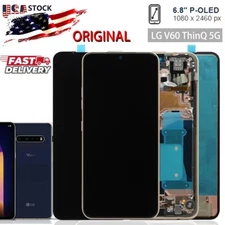 OEM OLED LCD Display Touch Screen Digitizer ± Frame For LG V60 ThinQ 5G NEW USA