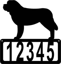Saint Bernard Dog House Address Sign - Made in USA