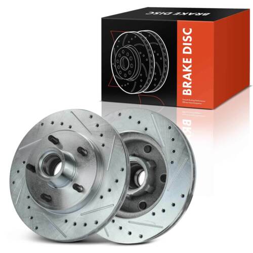 Front Drilled & Slotted Brake Rotors for Chevrolet Camaro 1982-1992 GMC Pontiac - Picture 1 of 9