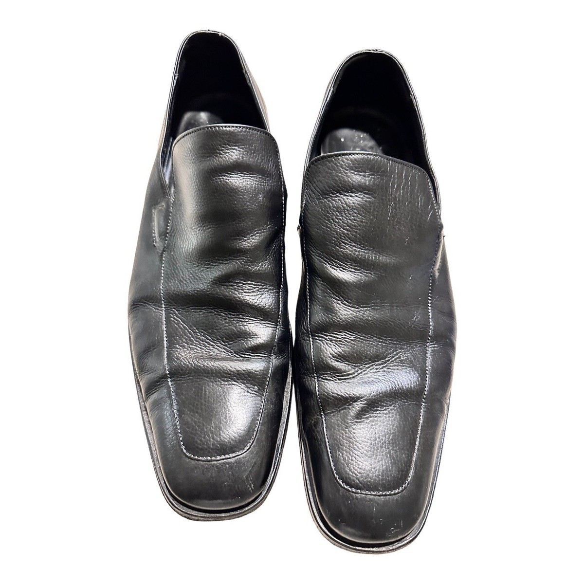 Gucci Black Leather Slip-On Loafers 9 D made in Italy $4,300 GUCCI Black Loafers Alligator Leather GG Bit 9.5 US (9G) main image 4