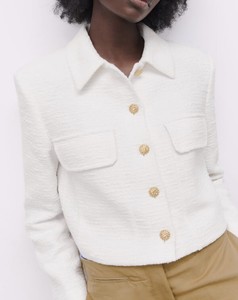 white cropped jacket