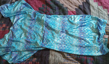 Justice Mermaid Tail Skirt Girls Medium Blue Purple Silver Swim Cover Up Costume