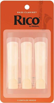 3-Pack Bass Clarinet Reeds Strength 1.5 3 Rico REA0315