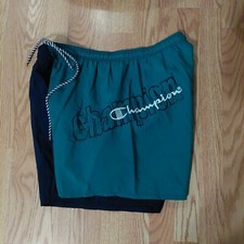 VINTAGE CHAMPION SWIM TRUNKS MESH LINED SPELLED OUT MEN'S XL 39-42