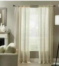 Linden Flek Sheer Window Panel in Natura 52X95"