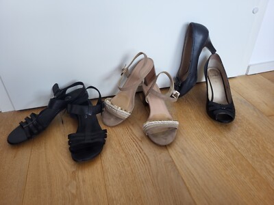 3 x Sommerschuhe Sandalen Damen Gr. 7,5 41 Konvolut Bama + New Wave + Caprice