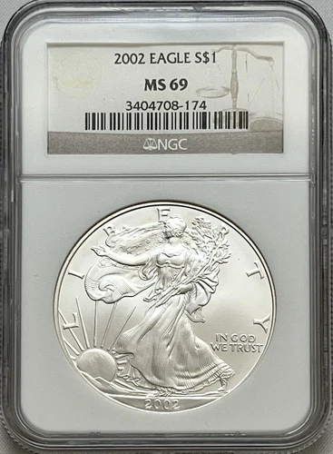 2002 NGC MS69 Silver Eagle