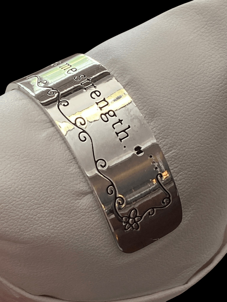 Scripture Bracelet Cuff Silver Plated - image 3