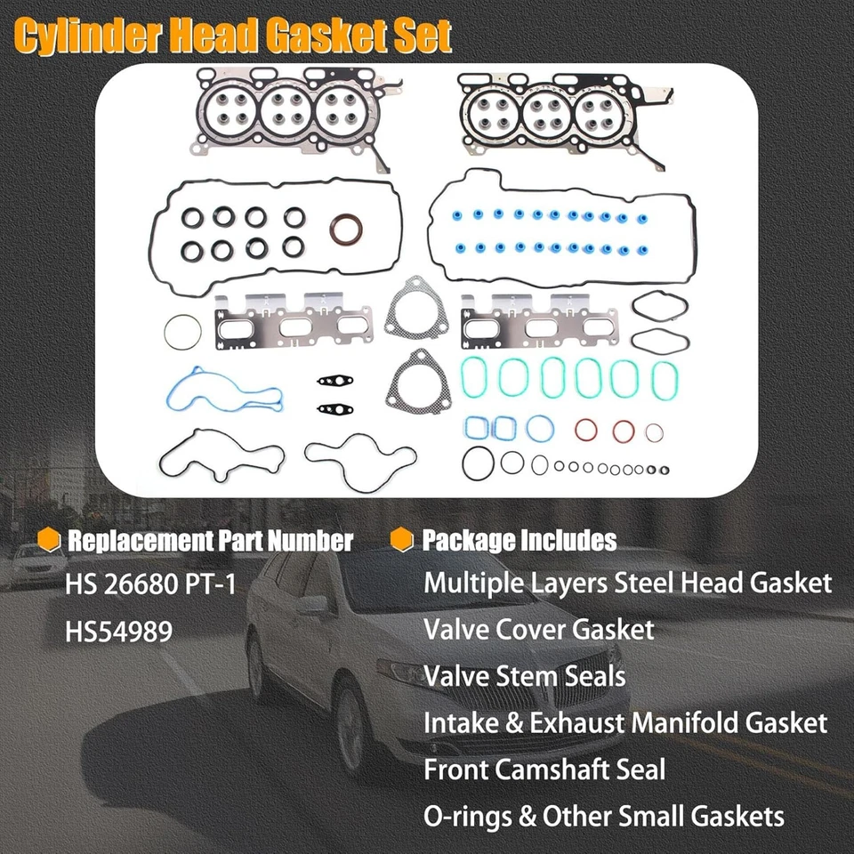 Cylinder Head Gasket Set For 2010-2019 FORD TAURUS EXPLORER FLEX 3.5L V6 Turbo - Image 2 of 4