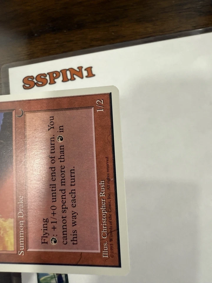 MTG Artist Proof Chronicles Fire Drake Christopher Rush - Image 4 of 4