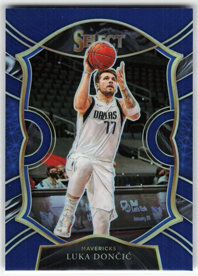 2020-21 Panini Select Concourse Blue Prizm Luka Doncic #15 Dallas Mavericks