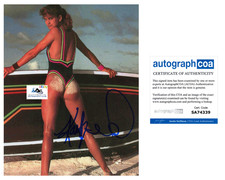 SUPERMODEL KATHY IRELAND AUTOGRAPH SIGNED 8x10 PHOTO SWIMSUIT ACOA