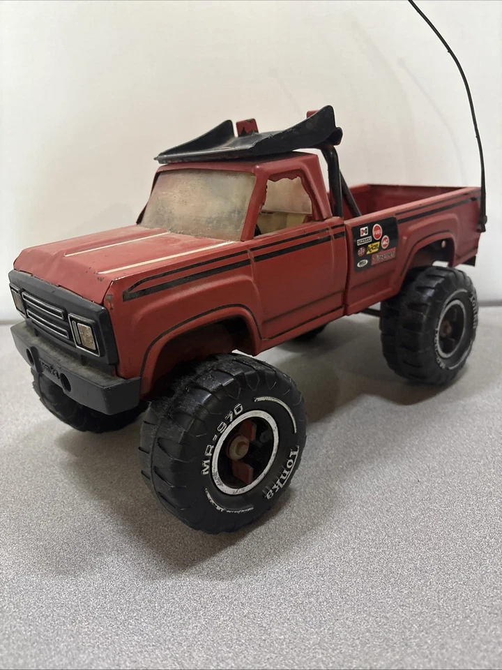 Camioneta grande vintage Tonka Toys hojalata acero/camión monstruo 4x4 Foto 3 de 4
