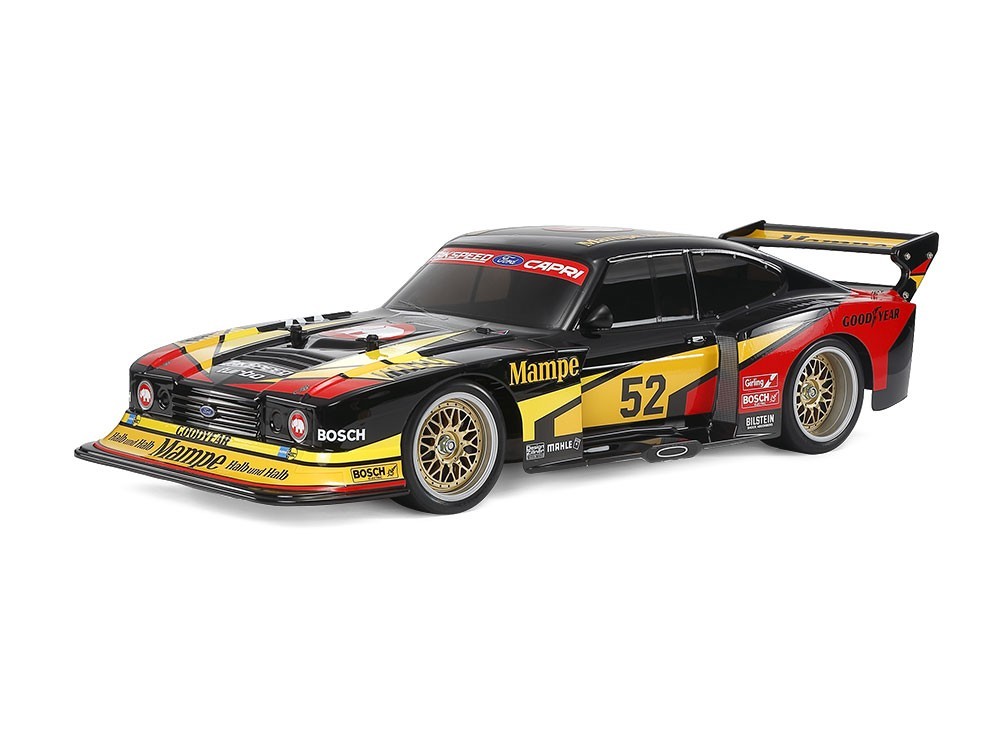 Voiture RC Tamiya Ford Zakspeed Capri Turbo kit 1/10 pour courses de vitesse en club de modélisme