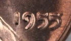 1955 BU Lincoln Cent Poor Man's Double Die