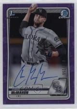 2020 Bowman Draft Chrome Picks Purple Refractor 12/250 Chris McMahon Auto 00li