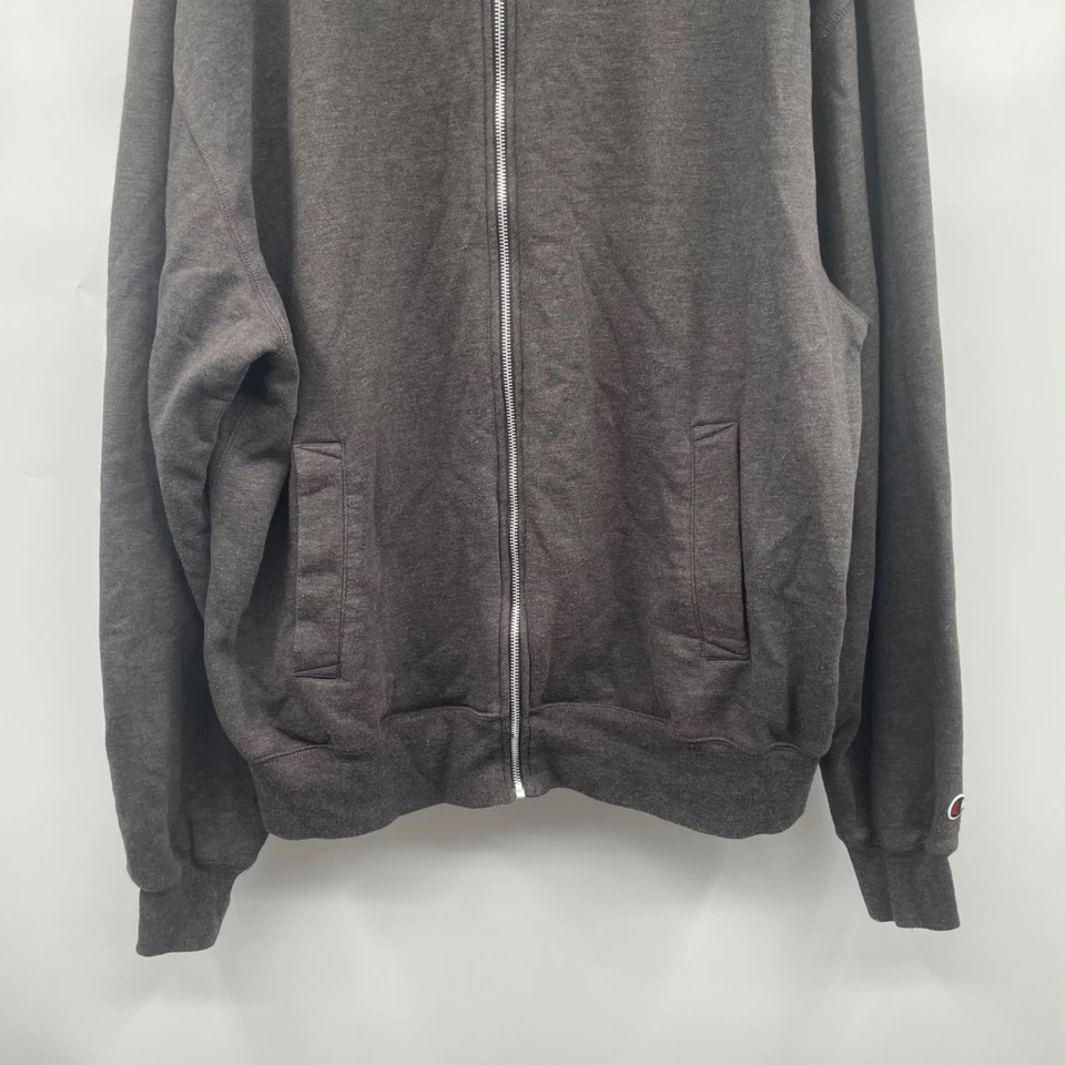 Champion 女式拉链夹克领炭黑色 XL 码口袋 — 第 3/4 张图片