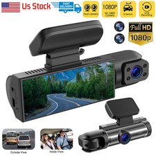 1080P Dual Lens Car Dash Cam G-Sensor Front and Inside Camera With 32GB CARD