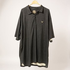 Callaway Men's Opti-Dri Performance Black Chevron Golf Polo Shirt