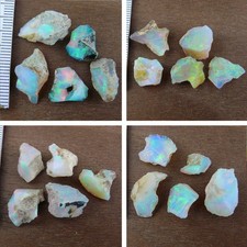 Äthiopischer Welo Opal Rohsteine / 5 Stück / 10,00 ct. bis 25,50 ct.