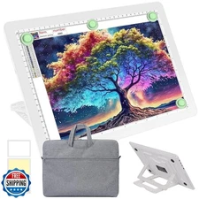 Phylosal Rechargeable A4 Light Pad with Built-in Stand and Bag, Magnetic Trac