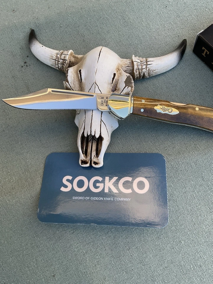 Estuche Antiguo Hueso Suave Mini Cuchillo Copperlock Acanalado Refuerzos 61749L Foto 2 de 4