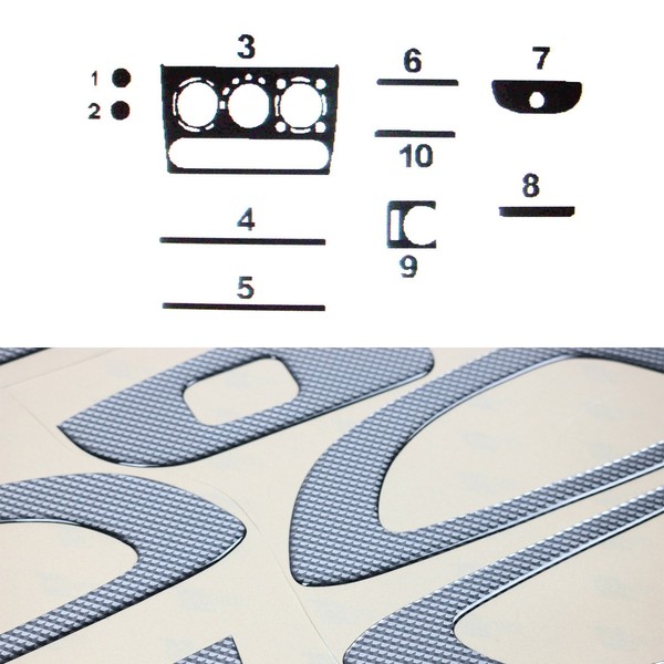 Innenraum Dekor Cockpit FüR Opel Tigra 1994-2000 Carbon Optik 10Tlg-image