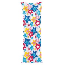 Pool Central 72" Blue Yellow Star Patterned Inflatable Swimming Pool Raft Float