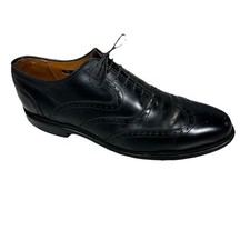 Allen Edmonds McClain Mens 9 D Black Leather Wingtip Shoes Made in USA