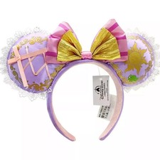 Minnie Mouse Ears 2025 Disney Tangled Rapunzel Pascal Purple Headband Yellow